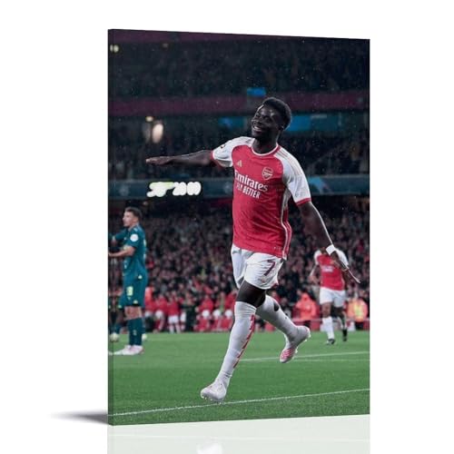 ZYNPCX Bukayo Saka, wasserdichtes Poster, Kunst, Wohnzimmer, Wand, Schlafzimmer, Dekoration, Heimbüro und Geschenkvorbereitung, exquisite Geschenke zum Verschenken an Menschen, 60 x 90 cm, Bukayo Saka von ZYNPCX