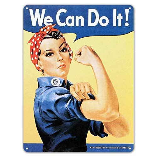 ZYPENG Rosie The Riveter We Can Do It WW2 Military Retro Vintage Style Metal Tin Sign 40,6 x 30,5 cm von ZYPENG