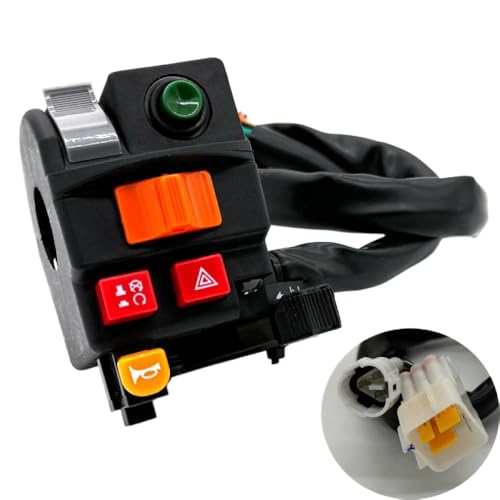 22 mm Motorrad -Lenkerschalter Controller mit Choke Horn -Taste drehen Elektrische Start und Scheinwerferkompatibel mit den meisten Fahrrädern 22 mm Motorrad -Lenkerschalter Controller mit Choke Horn -Taste drehen Elektrische Start und Scheinwerferkompatibel mit den meisten Fahrrädern von ZYPMoTo