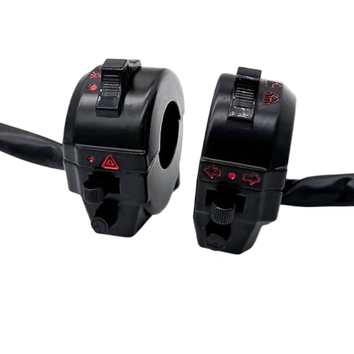 22 mm Motorrad -Lenkerschalter steuert die linke rechte Seite Elektrische Starthorndrehenscheinlicht kompatibel mit XL XR 250 400 600 Modelle(1 pair) von ZYPMoTo