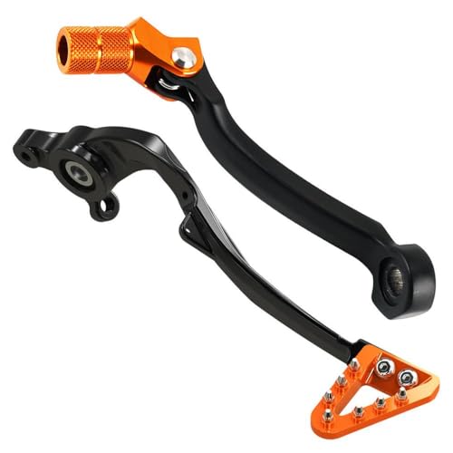 ZYPMoTo Einstellbare geschmiedete Aluminiumbrems-Pedalverschiebungshebel kompatibel mit Exc 300 TE 300 2017-2023 EC 300 2021-2023(KIT Orange) von ZYPMoTo