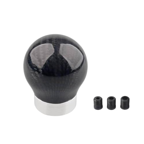 ZYPMoTo JDM Style Universal Carbon Fiber Gear Schaltknopf Schaltgetriebe mit den meisten Autos kompatibel(Silver) von ZYPMoTo