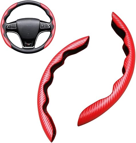 2 Stück Auto Lenkradbezug für Ford Focus Hatchback SVT ZX3 ZX5 Model 2000-2004, Segmentierter rutschfest Langlebig Auto Lenkrad Schutzhülle Auto Innenraum ZubehöR,Red 2 Stück Auto Lenkradbezug für Ford Focus Hatchback SVT ZX3 ZX5 Model 2000-2004, Segmentierter rutschfest Langlebig Auto Lenkrad Schutzhülle Auto Innenraum ZubehöR,Red von ZYSHJ