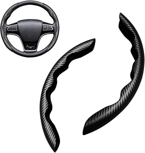ZYSHJ 2 Stück Auto Lenkradbezug für FIAT Cronos 2018 2019 2020 2021 2022 2023 2024 2025, Segmentierter rutschfest Langlebig Auto Lenkrad Schutzhülle Auto Innenraum ZubehöR,Black ZYSHJ 2 Stück Auto Lenkradbezug für FIAT Cronos 2018 2019 2020 2021 2022 2023 2024 2025, Segmentierter rutschfest Langlebig Auto Lenkrad Schutzhülle Auto Innenraum ZubehöR,Black von ZYSHJ
