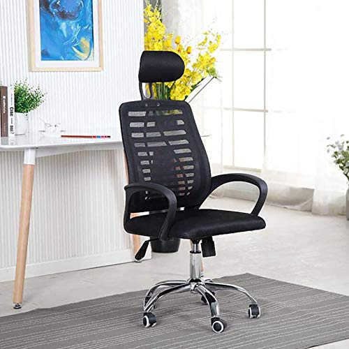 Ergonomischer Gaming-Stuhl mit Lordosenstütze und Kopfstütze, drehbarer Chefsessel mit hoher Rückenlehne für Zuhause, Büro, Arbeitszimmer oder Schlafzimmer, atmungsaktiver Netz-Schreibtischstuhl von ZYSKABQ