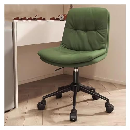 Moderner Home-Office-Schreibtischstuhl aus Leder mit Rollen, bequemer, drehbarer Computer-Arbeitsstuhl mit mittlerer Rückenlehne für kleine Räume, verstellbarer Lounge-Waschtischstuhl Octopus feet von ZYSKABQ