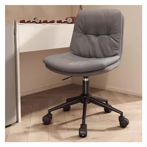Moderner Home-Office-Schreibtischstuhl aus Leder mit Rollen, bequemer, drehbarer Computer-Arbeitsstuhl mit mittlerer Rückenlehne für kleine Räume, verstellbarer Lounge-Waschtischstuhl Octopus feet von ZYSKABQ