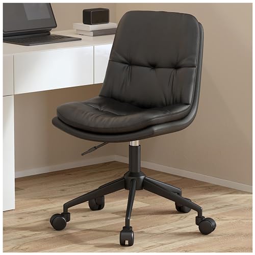 Moderner ergonomischer Schreibtischstuhl mit modernem Leder mit 360 ° drehbar verstellbarer Höhe Armless Home Office Computer Task Stuhl gepolsterte Waschtisch mit Rollrädern mit Rollrädern Octopus Moderner ergonomischer Schreibtischstuhl mit modernem Leder mit 360 ° drehbar verstellbarer Höhe Armless Home Office Computer Task Stuhl gepolsterte Waschtisch mit Rollrädern mit Rollrädern Octopus von ZYSKABQ