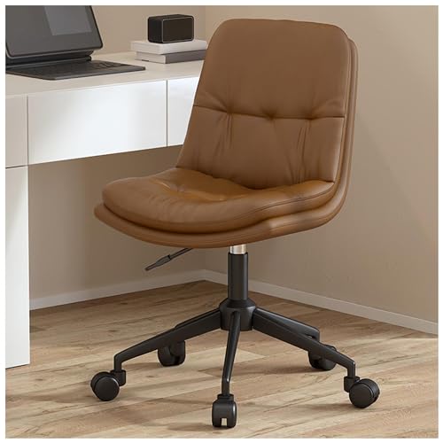 Moderner ergonomischer Schreibtischstuhl mit modernem Leder mit 360 ° drehbar verstellbarer Höhe Armless Home Office Computer Task Stuhl gepolsterte Waschtisch mit Rollrädern mit Rollrädern Octopus Moderner ergonomischer Schreibtischstuhl mit modernem Leder mit 360 ° drehbar verstellbarer Höhe Armless Home Office Computer Task Stuhl gepolsterte Waschtisch mit Rollrädern mit Rollrädern Octopus von ZYSKABQ