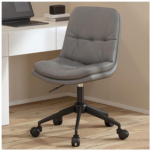 Moderner ergonomischer Schreibtischstuhl mit modernem Leder mit 360 ° drehbar verstellbarer Höhe Armless Home Office Computer Task Stuhl gepolsterte Waschtisch mit Rollrädern mit Rollrädern Octopus von ZYSKABQ
