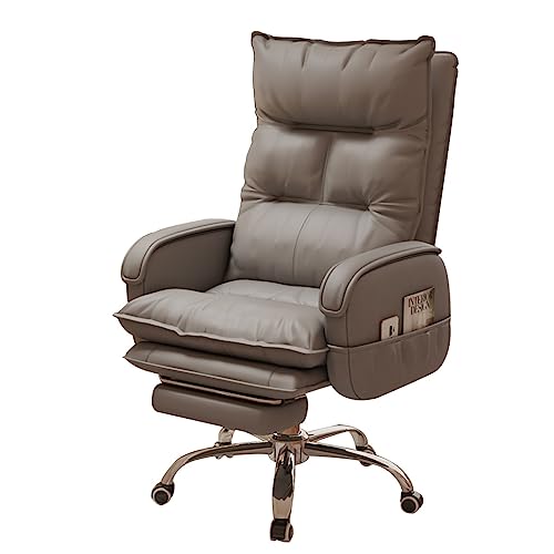 ZYSKABQ Ergonomischer Gaming-Stuhl mit hoher Rückenlehne für Erwachsene Boss Lift Büro-Schreibtischstuhl mit Metallsessel für Schlafzimmer und Wohnzimmer Braune Farboption Octopus feet von ZYSKABQ