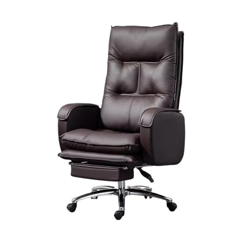 ZYSKABQ Home Office Lehlinie Lazy Sofa Stuhl bequemer Schreibtisch Computerstuhl mit Drehfunktion Mikrofaser -Ledermaterial (Dunkelbraun) Octopus feet von ZYSKABQ
