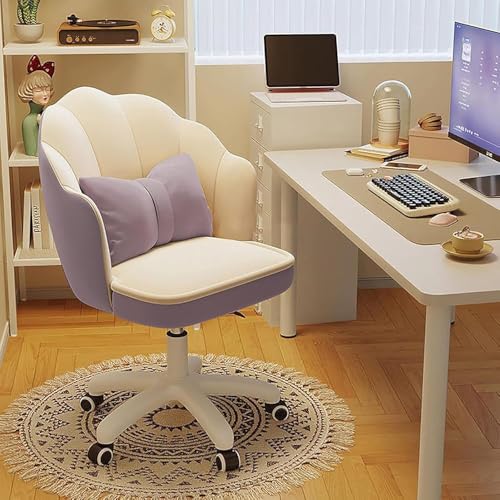 ZYSKABQ Plüsch-Samt-Waschtischstuhl, Verstellbarer Chefbürostuhl, bequemer und stilvoller Schreibtischstuhl für das Heimbüro (Grau-Rosa) Octopus feet von ZYSKABQ