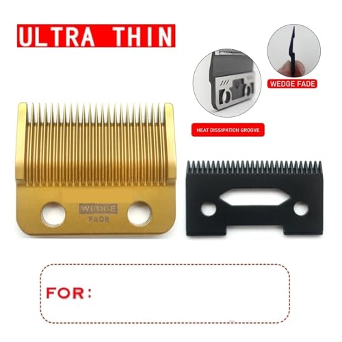 For 8148 M10 M5 R77F R66 20C Professionelle Haarschneidemaschine Carbon Steel Ceramic Blade Haarschneidemaschine Zubehör(Black-Golden x 2) von ZYSLXHOCZ