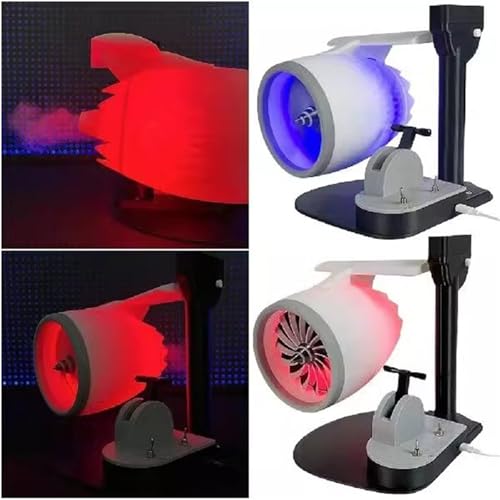 ZYWMZJ 2-in-1-Turboventilator Fürs Büro – Düsentriebwerk-Design Mit Luftbefeuchter Und Blauen LED-Leuchten, Einstellbarer Tischventilator Mit 3 Geschwindigkeiten For Zuhause/das Büro ZYWMZJ 2-in-1-Turboventilator Fürs Büro – Düsentriebwerk-Design Mit Luftbefeuchter Und Blauen LED-Leuchten, Einstellbarer Tischventilator Mit 3 Geschwindigkeiten For Zuhause/das Büro von ZYWMZJ