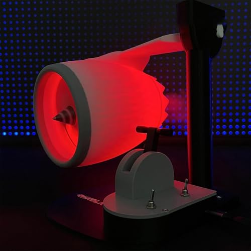 ZYWMZJ 3D-Düsentriebwerk-Modellventilator - Turbo-Tischventilator Mit Rotem Licht, Einstellbar, Befeuchtungsspray, Starker Luftstrom von ZYWMZJ