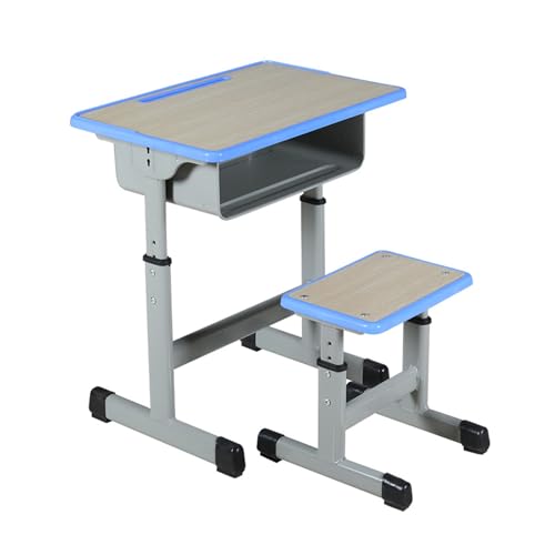 ZYWMZJ Ergonomisches Schreibtisch- Und Stuhlset for Kinder Mit Stauraum, Stiftfach Und Haken – Perfekt for Lernen, for Hausaufgaben Und Kreative Projekte(A) von ZYWMZJ
