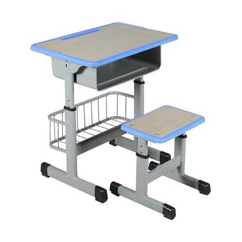 ZYWMZJ Ergonomisches Schreibtisch- Und Stuhlset for Kinder Mit Stauraum, Stiftfach Und Haken – Perfekt for Lernen, for Hausaufgaben Und Kreative Projekte(C) von ZYWMZJ