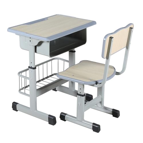 ZYWMZJ Hochwertiges, Verstellbares Lerntisch- Und Stuhlset Aus Stahlrohr for Schulen Und Zuhause – Ergonomisches Design for Grund- Und Sekundarschüler(B) von ZYWMZJ