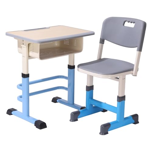 ZYWMZJ Höhenverstellbares Kinderschreibtisch- Und Stuhlset – Ergonomischer Lernarbeitsplatz for Kinder, Schule Und Zuhause Mit Aufbewahrungs- Und Sicherheitsfunktionen von ZYWMZJ