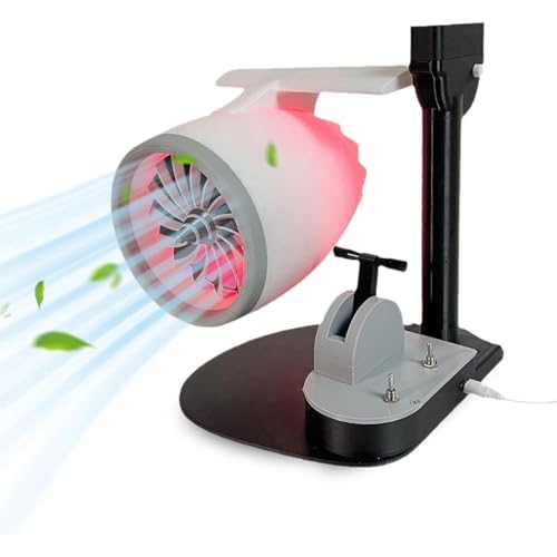 ZYWMZJ Jet Engine Turbofan Modellbausatz - 3D-gedruckter Elektrischer Flugzeugventilator Mit Einstellbarer Geschwindigkeit Und Kühlspray, von ZYWMZJ