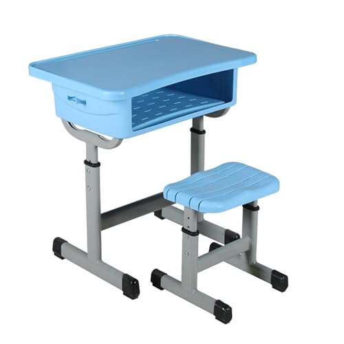 ZYWMZJ Verstellbares Ergonomisches Schreibtisch- Und Stuhlset for Kinder Mit Stauraum, Stifthalter Und Haken – Ideal for Lernen, for Hausaufgaben Und Kreative Aufgaben(A) von ZYWMZJ