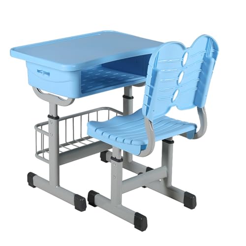ZYWMZJ Verstellbares Ergonomisches Schreibtisch- Und Stuhlset for Kinder Mit Stauraum, Stifthalter Und Haken – Ideal for Lernen, for Hausaufgaben Und Kreative Aufgaben(D) von ZYWMZJ