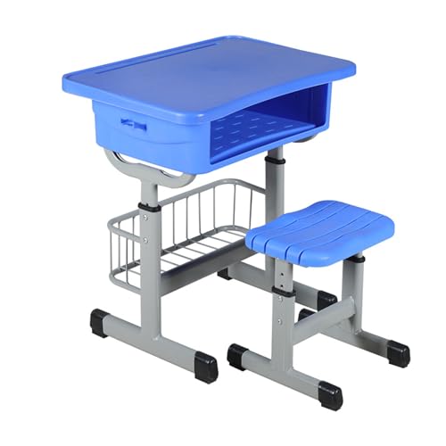 ZYWMZJ Verstellbares Kinderschreibtisch- Und Stuhlset Mit Aufbewahrungsschublade – Ergonomische Lernstation for Kinder, Zu Hause Und Im Klassenzimmer(Blue,C) von ZYWMZJ