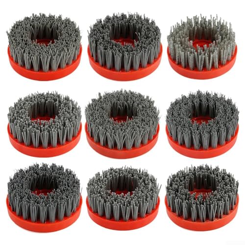 10,2 cm Nylon-Silikon-Kohlebürste zum Polieren und Reinigen, effektives Rost- und Farbentferner-Werkzeug (Körnung 1000) von ZYWUOY