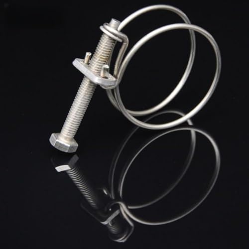 10 Stück Edelstahl-Schlauchschellen mit Doppeldraht-Konstruktion, perfekt für Teich- und Lüftungskanäle (17–22 mm) von ZYWUOY