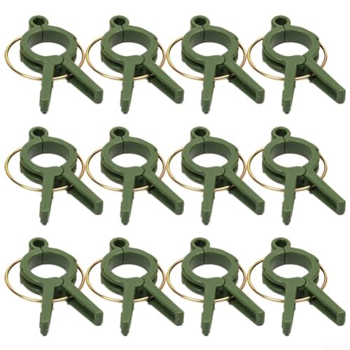 12 verstellbare Pflanzenclips für Ihre Blumen und Reben im Garten (grün) von ZYWUOY