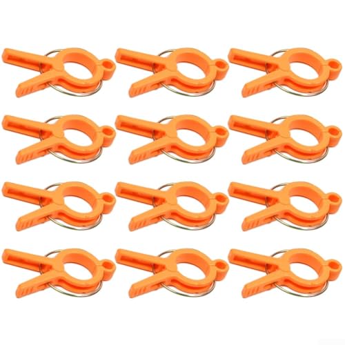 12 verstellbare Pflanzenclips für Ihre Blumen und Reben im Garten (orange) von ZYWUOY