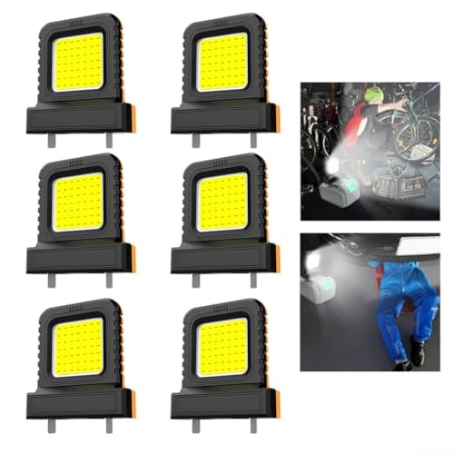 14 W LED-Camping-Laterne, Mini-Taschenlampe, Inspektion mit 20 V für 21 V Batterien, verstellbar, für Baustelle und Außenbereich (6 Stück) von ZYWUOY