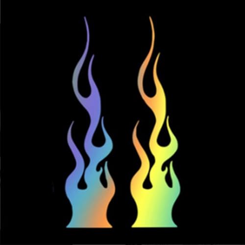 15 cm Vinyl-Flammen-Aufkleber für Motorräder und Autos, wasserdicht, benutzerdefinierte Aufkleber (Blitzlicht) von ZYWUOY