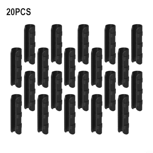 20 Stück Gewächshaus-Folien-Klemmen, starker Kunststoff für langfristige Nutzung (schwarz, 19 mm) von ZYWUOY