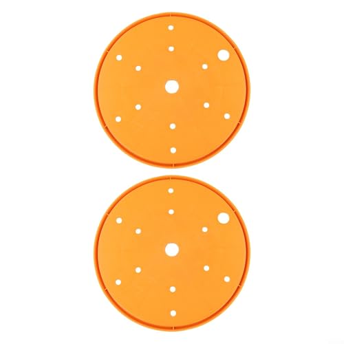 2er Set Blumentopf-Drainageeinsätze für optimale Bodeneinsparung und Wasserdurchfluss (Orange) von ZYWUOY