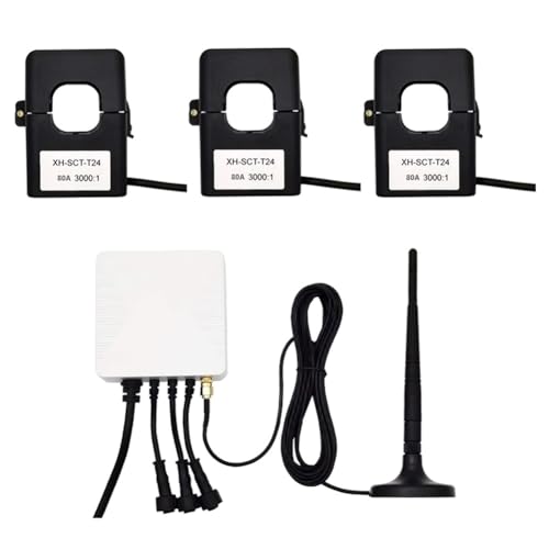 3-Phasen-WLAN-Smart-Home-Energie-Monitor, kompatibel mit TUYA Smart Single 3-Phasen-Zangenmessgerät für ZigBee Elektrizität Energie KWh Meter (80A) von ZYWUOY