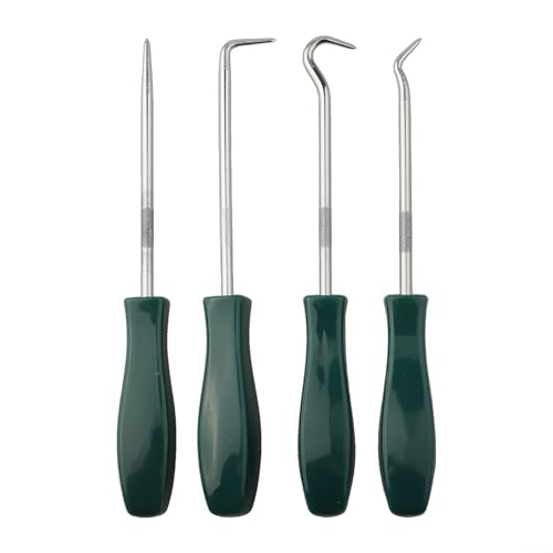 4 Stück Auto-Pick- und Haken-Werkzeuge für Öldichtung und zum Entfernen von Ringen mit gehärteten Stahlschäften und Kunststoffgriffen, Merkmal: für mehrere Hakenformen für Präzisionsarbeiten (C) 4 Stück Auto-Pick- und Haken-Werkzeuge für Öldichtung und zum Entfernen von Ringen mit gehärteten Stahlschäften und Kunststoffgriffen, Merkmal: für mehrere Hakenformen für Präzisionsarbeiten (C) von ZYWUOY