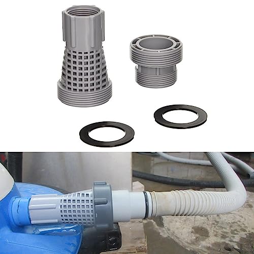 4K8001 Poolschlauch-Umrüstsatz – langer kurzer Sandfilter-Adapter, Ersatzteile für Intex Pool-Anschluss- und Dichtungssätze von ZYWUOY
