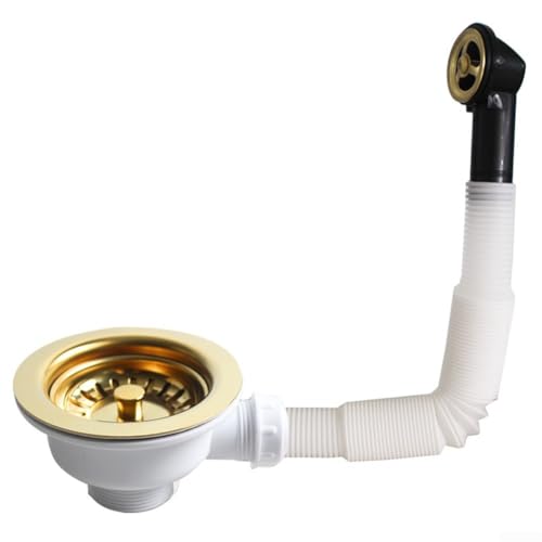 Abflusssieb 114 mm mit Überlauffunktion für Küchenspülen von ZYWUOY