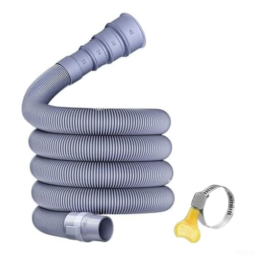 Ablaufschlauch-Verlängerungsschlauch, zusammenklappbares Abflussrohr, Abwasserschlauch-Set mit verstellbarem Adapter für Wohnmobil, Wohnmobil (4 m) von ZYWUOY