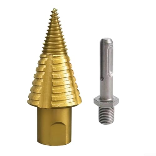 Abnehmbarer Brennholz-Splitter-Bit, Holzspalter-Bohrer für nasses, trockenes Holz, SDS-Vierkantschaft, Schnellwechsel, elektrische Handbohrmaschine (runder Schaft) von ZYWUOY