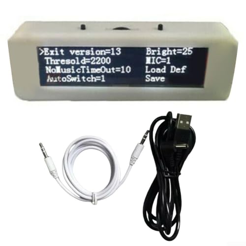 Audio Level Indicator VU Meter with 3 12 Inch For OLED Music Spectrum Display Analyzer Featuring 8 Display Effects and Built in Microphone (White) von ZYWUOY