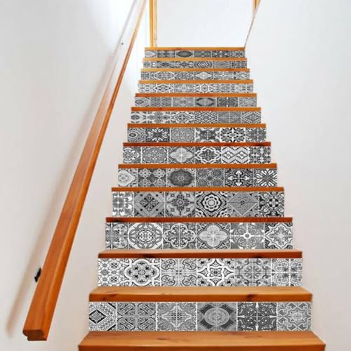 Buntes DIY-Wandbild-Aufkleber-Set, 13-teilig, PVC-Aufkleber für künstlerische Treppendekoration zu Hause von ZYWUOY
