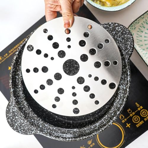 Disk Heat Diffuser Plate, Stainless Steel Induction Cooker Heat Diffuser Disc Adapter Plate for Kochtopf, Gasherd, Kochgeschirr (14,8 cm) von ZYWUOY