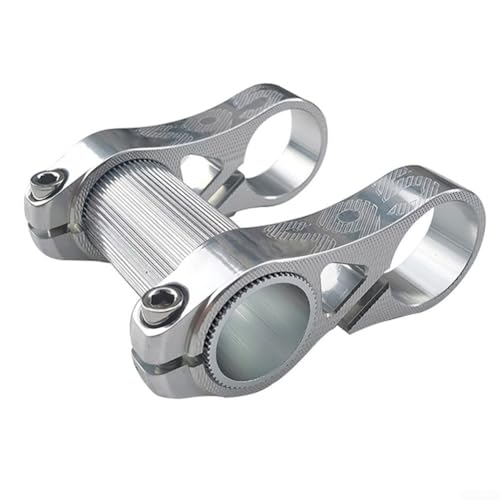 Doppelstangenerhöhung, für 412, für P8 verstellbarer Klappradlenker, Doppelerhöhung, für 25,4 mm Klapplenker (Silber) von ZYWUOY