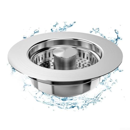 Edelstahl Küchenspüle Abflusssieb mit Kupferkern Abnehmbarer Korb Drainage Filter Schutz Auslaufsicher von ZYWUOY