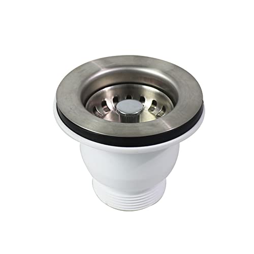 Edelstahl-Sieb, Abflusssieb, 60 mm, Edelstahl-Spüle, Mini-Korb-Sieb, Abfall-Set, 85 mm Flansch von ZYWUOY