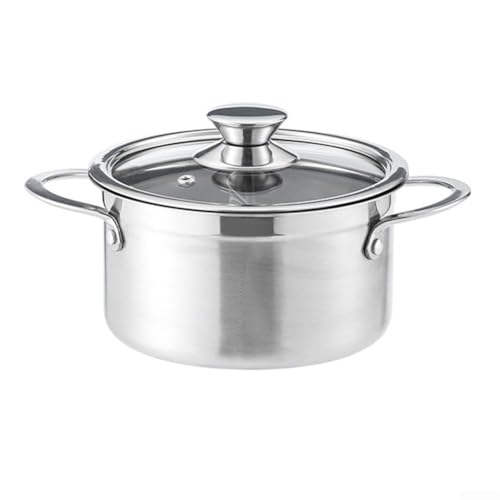Edelstahl-Topf mit doppeltem Geschmack, Kochtopf mit dicken Griffen, Küchenkochgeschirr, Doppelgriff, Suppentopf, für Shabu-Kochen (4 Stahlohrpfanne) von ZYWUOY