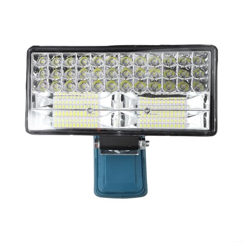 Effiziente LED-Arbeitslampe Taschenlampe mit Fern-/Abblendlicht für Bosch Li-Ionen-Akku (A) von ZYWUOY